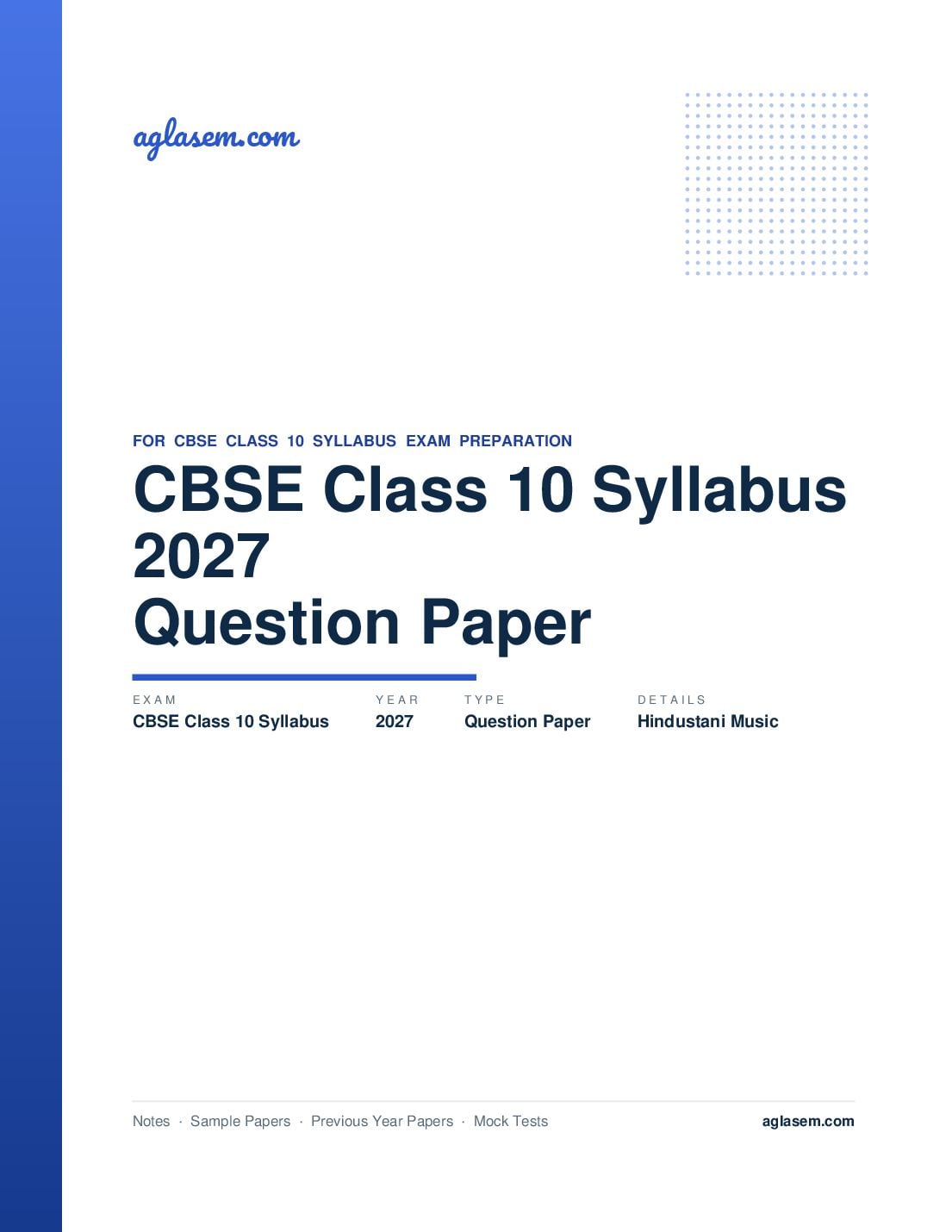 CBSE Class 10 Syllabus 2027 Hindustani Music - Page 1 of 13