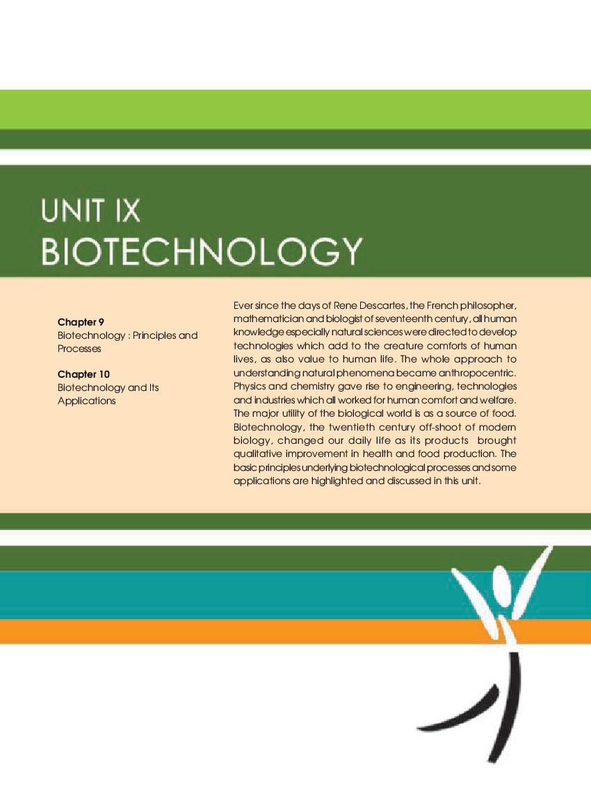 NCERT Book Class 12 Biology Chapter 9 Biotechnology : Principles and Processes - Page 1