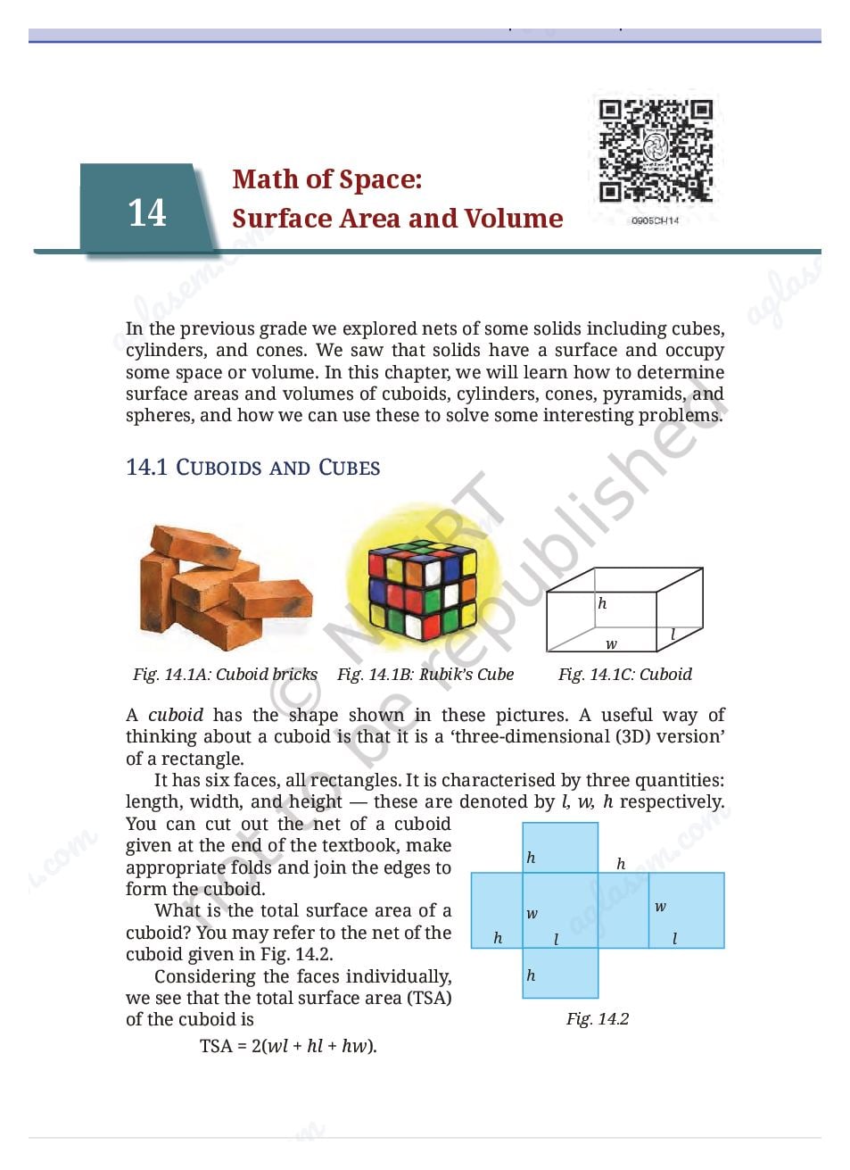 NCERT Book Class 9 Mathematics Chapter 14 Math of Space: Surface Area and Volume - Page 1 of 42