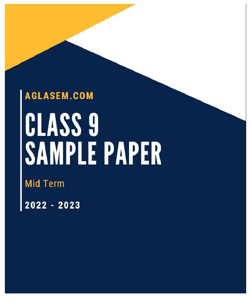 Class 9 Sample Paper 2023 Hindi (Mid Term) - Page 1