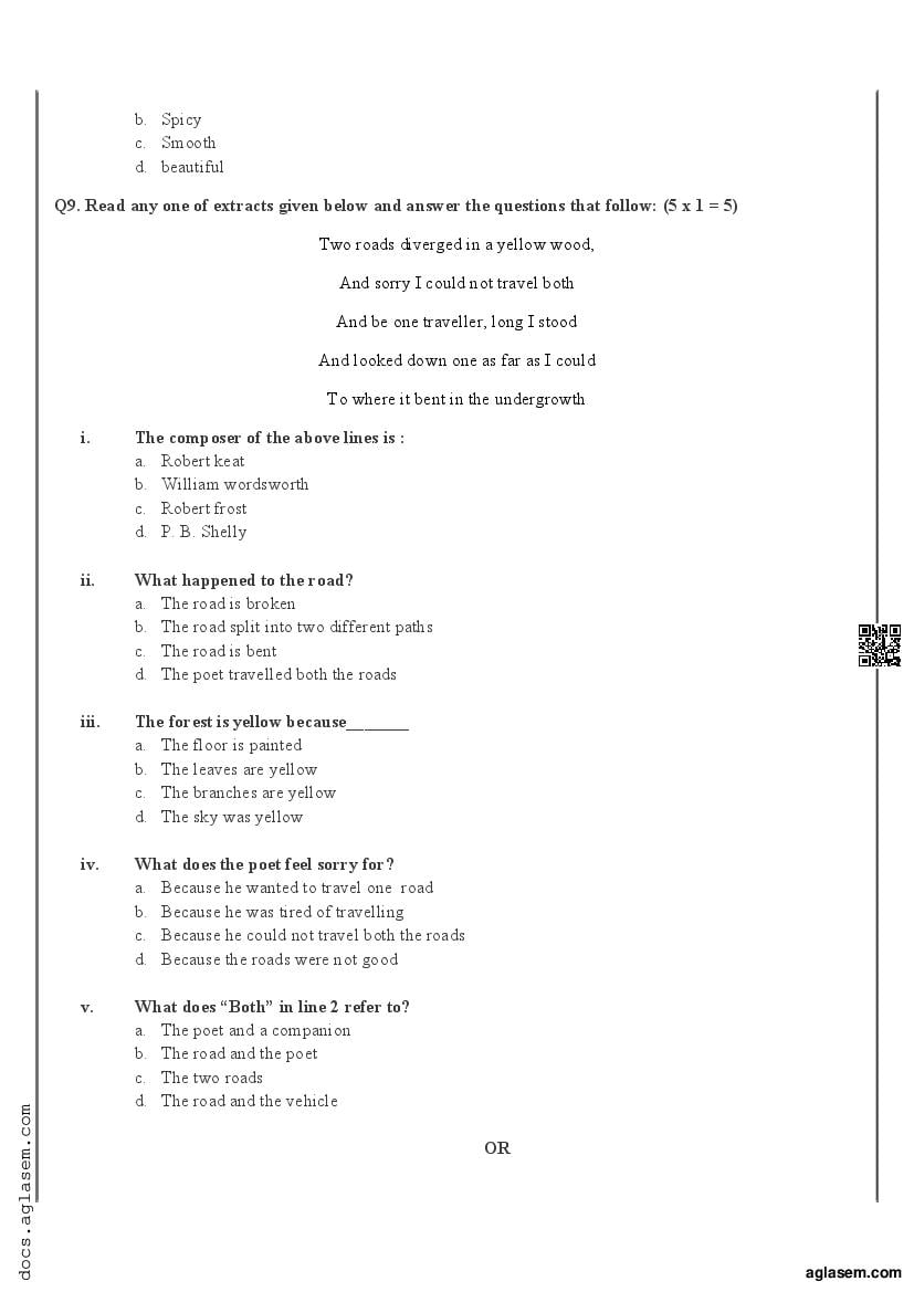 class 9th english mid term paper 2023 pdf