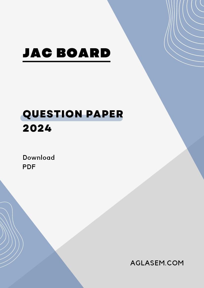 JAC Board Class 12 Question Paper 2024 English Arts - Page 1 of 34