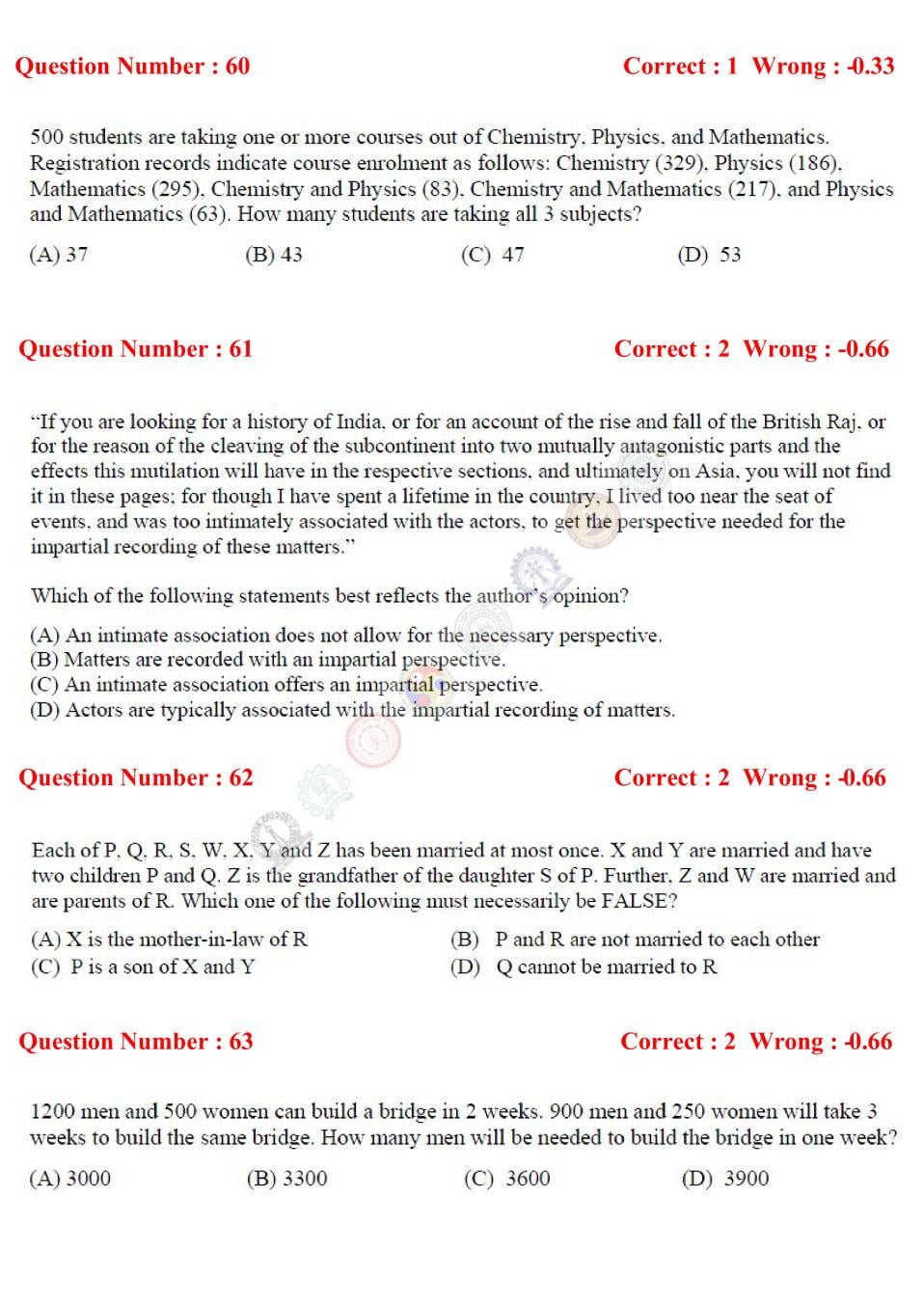 GATE 2017 Question Papers PDF with Answers (40 Papers)