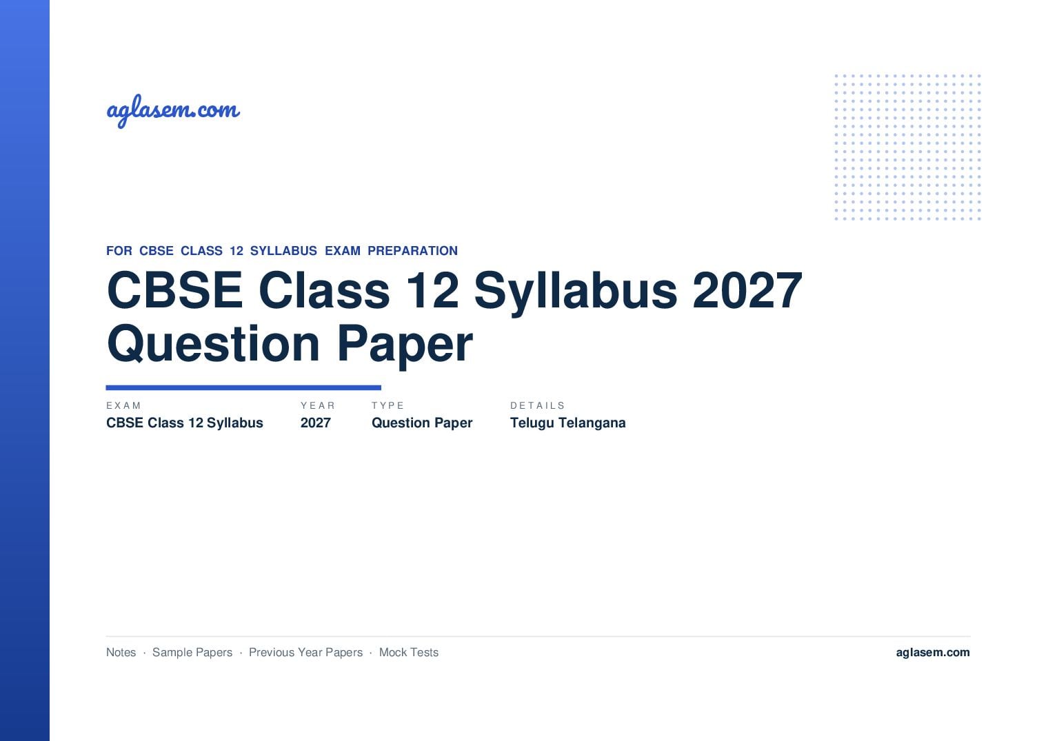 CBSE Class 12 Syllabus 2027 Telugu Telangana - Page 1 of 6
