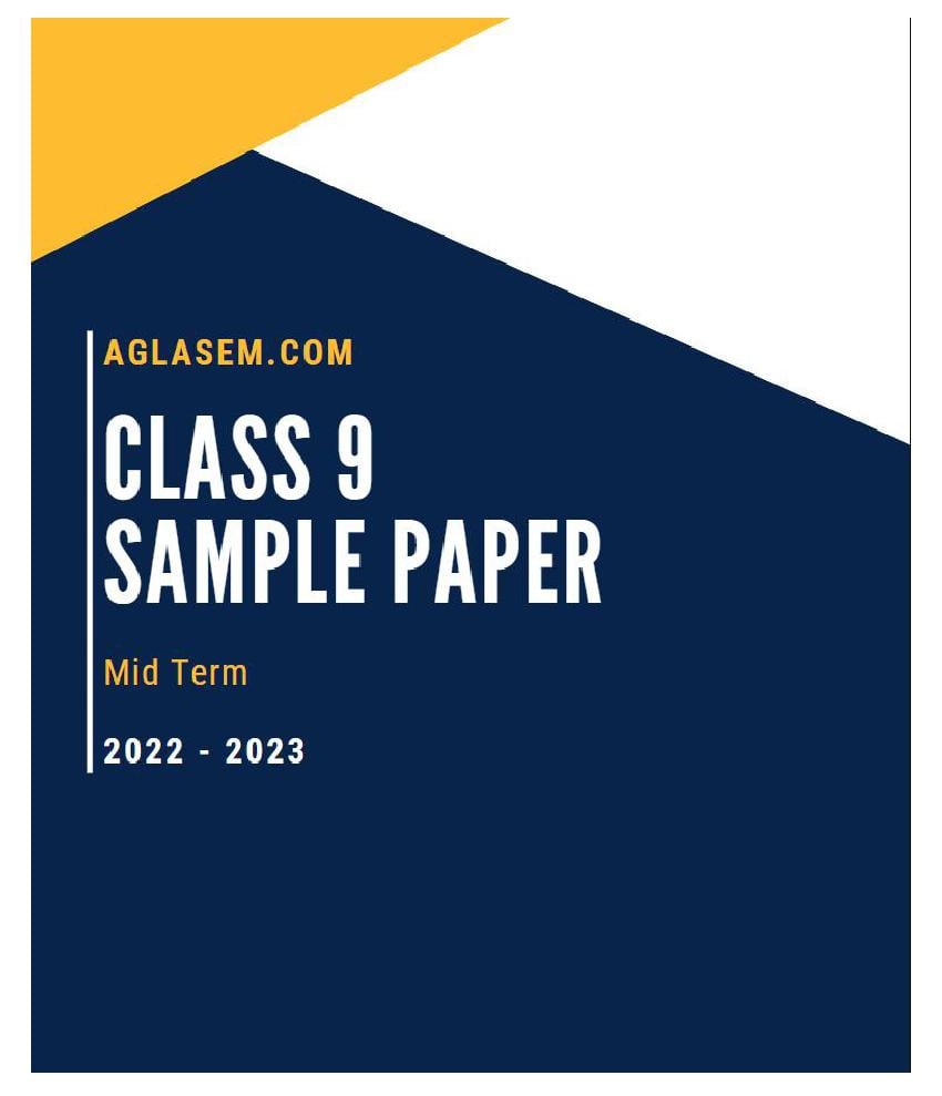 Class 9 Sample Paper 2023 Social Science (Mid Term) - Page 1