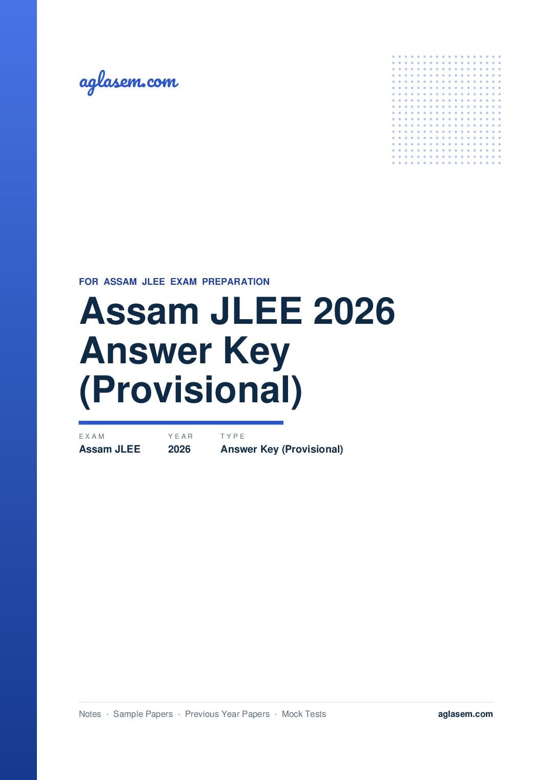 Assam JLEE 2026 Answer Key (Provisional) - Page 1 of 10