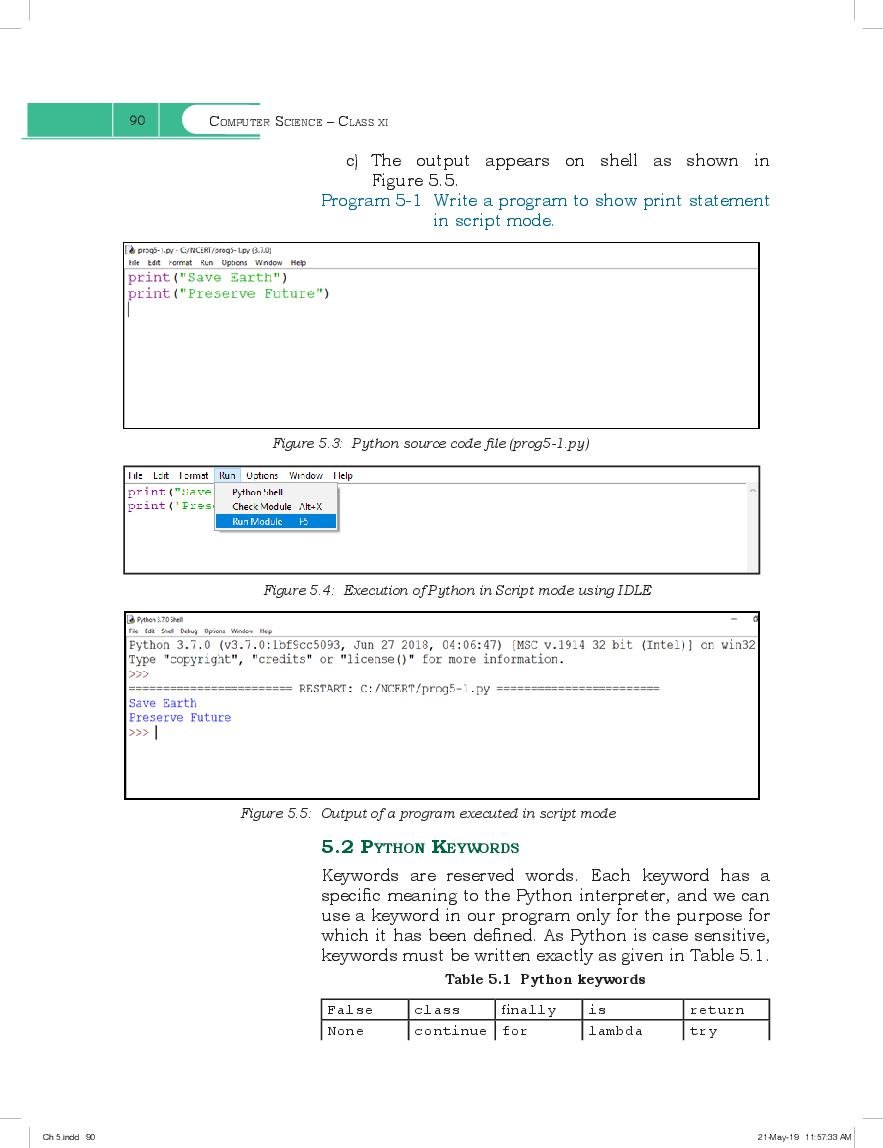 Rbse Book Class 11 Computer Science Chapter 5 Getting Started With Python Hindi English