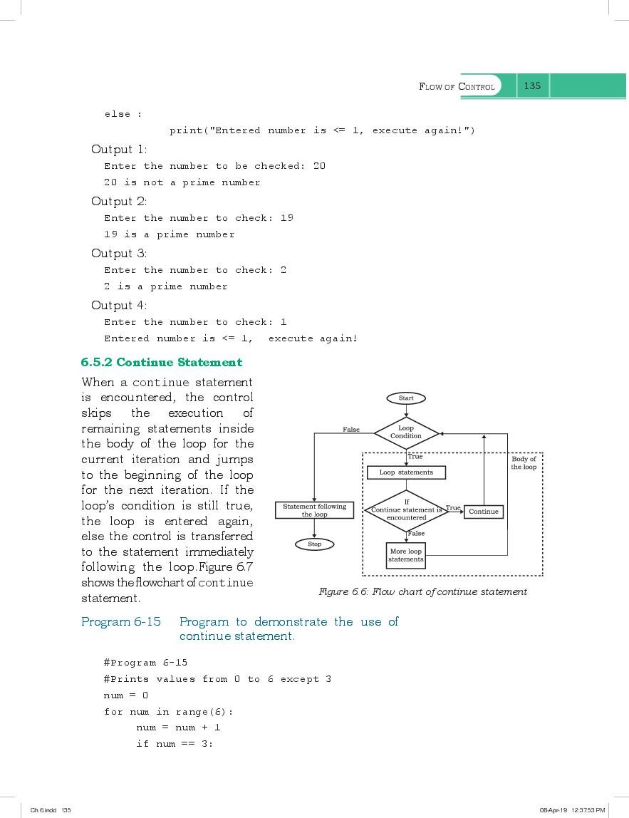 NCERT Book Class 11 Computer Science Chapter 6 Flow Of Control