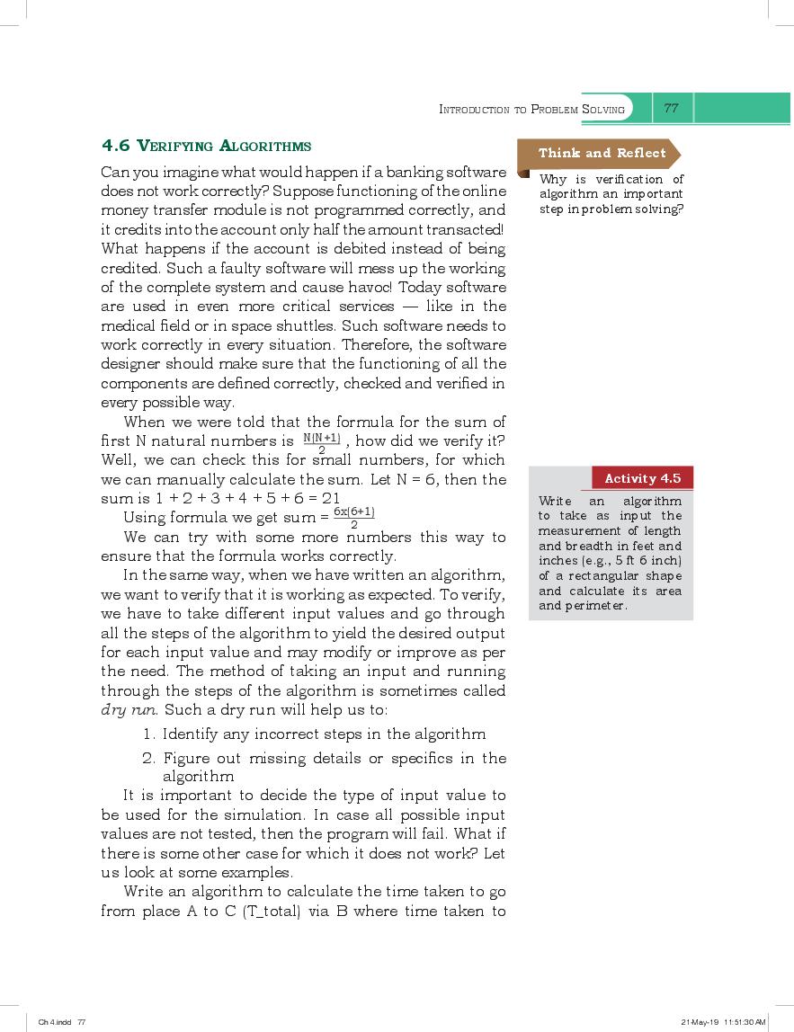 NCERT Book Class 11 Computer Science Chapter 4 Introduction To Problem ...