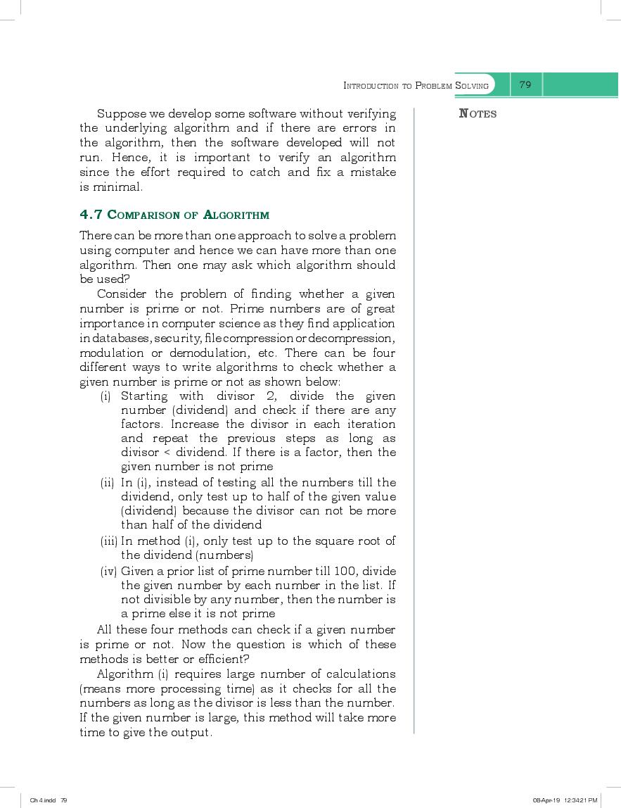 class 11 computer science introduction to problem solving notes