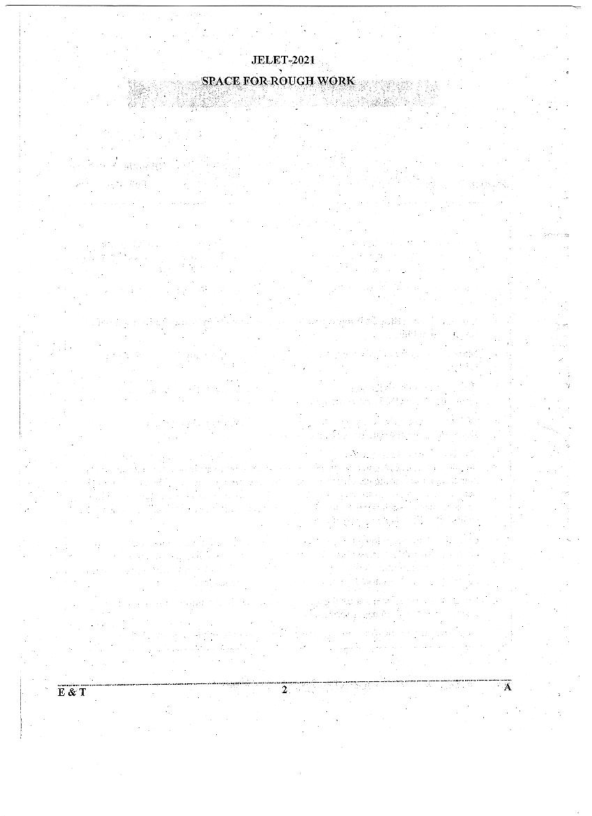WB JELET 2021 Question Paper PDF: Engineering, B.Sc., Pharmacy