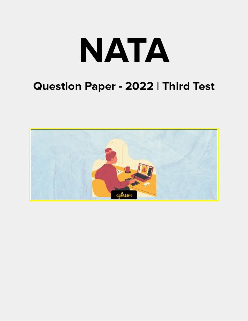 NATA 2022 Question Paper with Answer Key - 3rd Test - Page 1