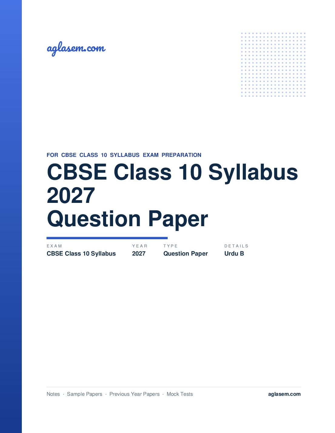 CBSE Class 10 Syllabus 2027 Urdu B - Page 1 of 3