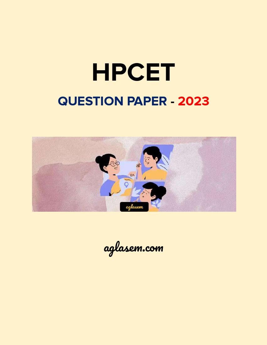 HPCET 2023 Question Paper for B.Tech B.Pharm - Page 1