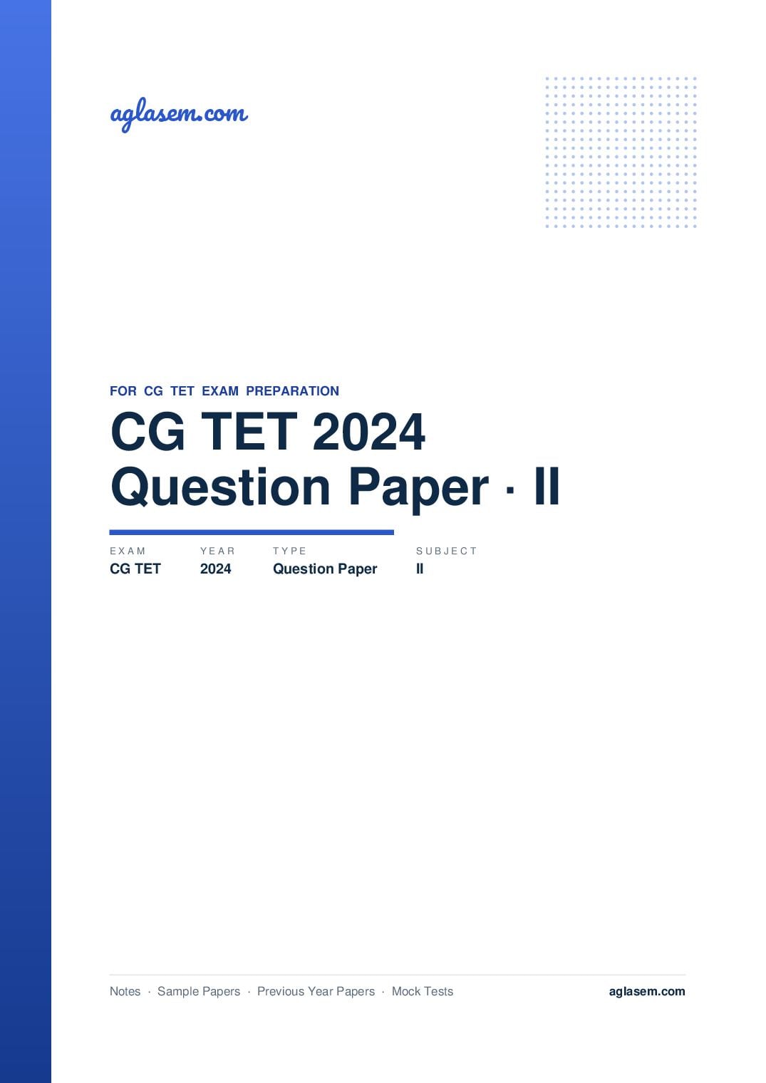 CG TET 2024 Question Paper II - Page 1 of 65