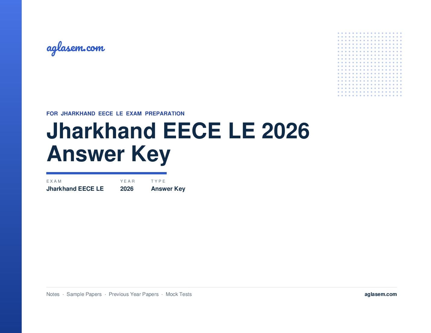 Jharkhand EECE LE 2026 Answer Key - Page 1 of 2
