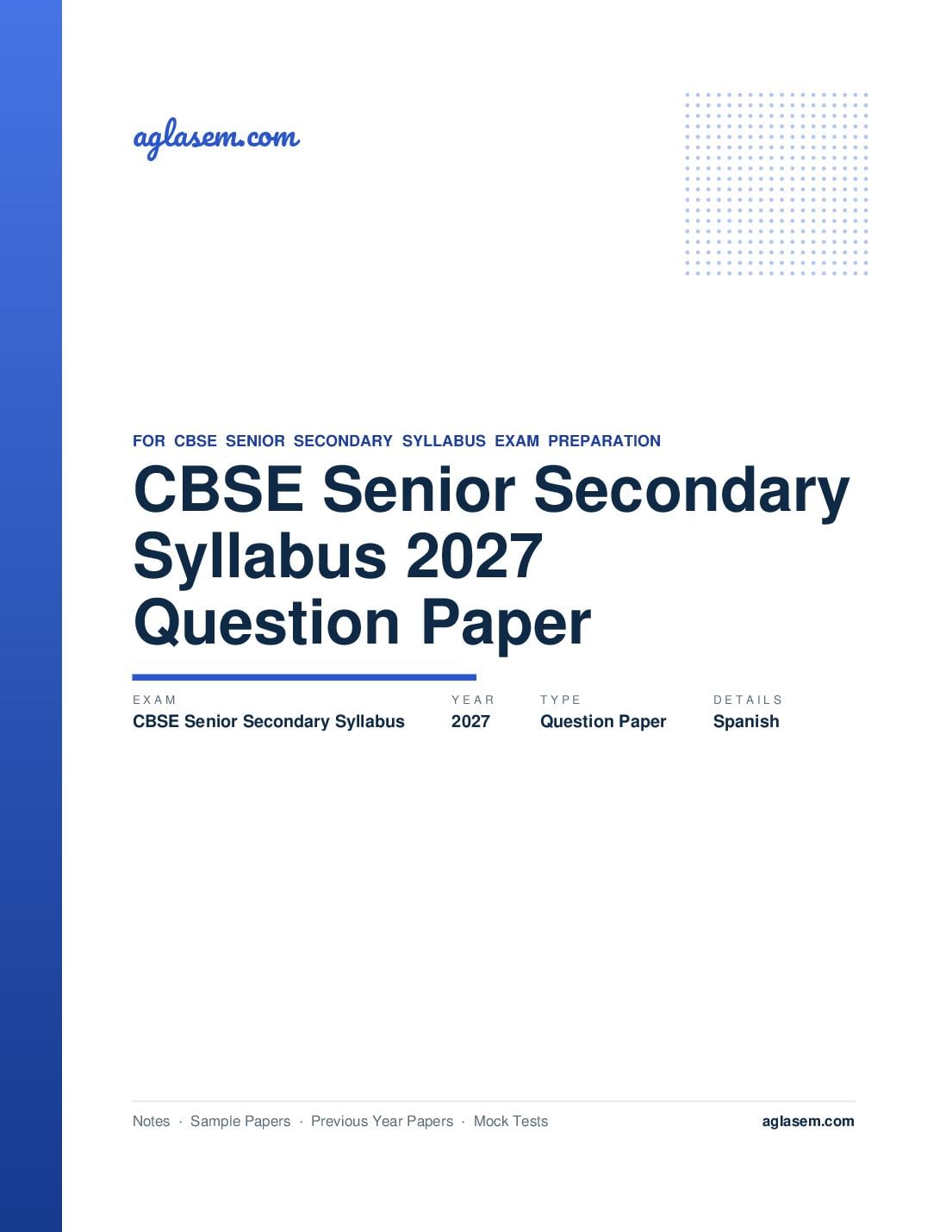 CBSE Senior Secondary Syllabus 2027 Spanish - Page 1 of 9