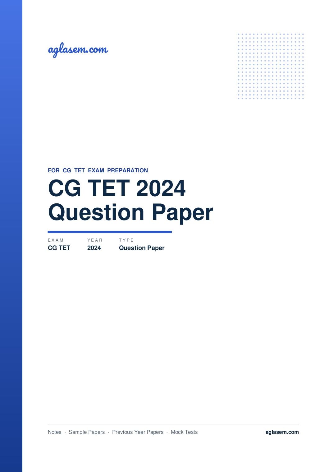CG TET 2024 Question Paper I - Page 1 of 57