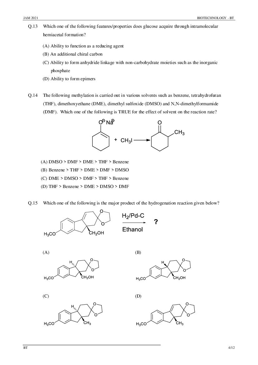 IIT JAM 2021 Question Papers PDF with Answer Keys (7 Papers)
