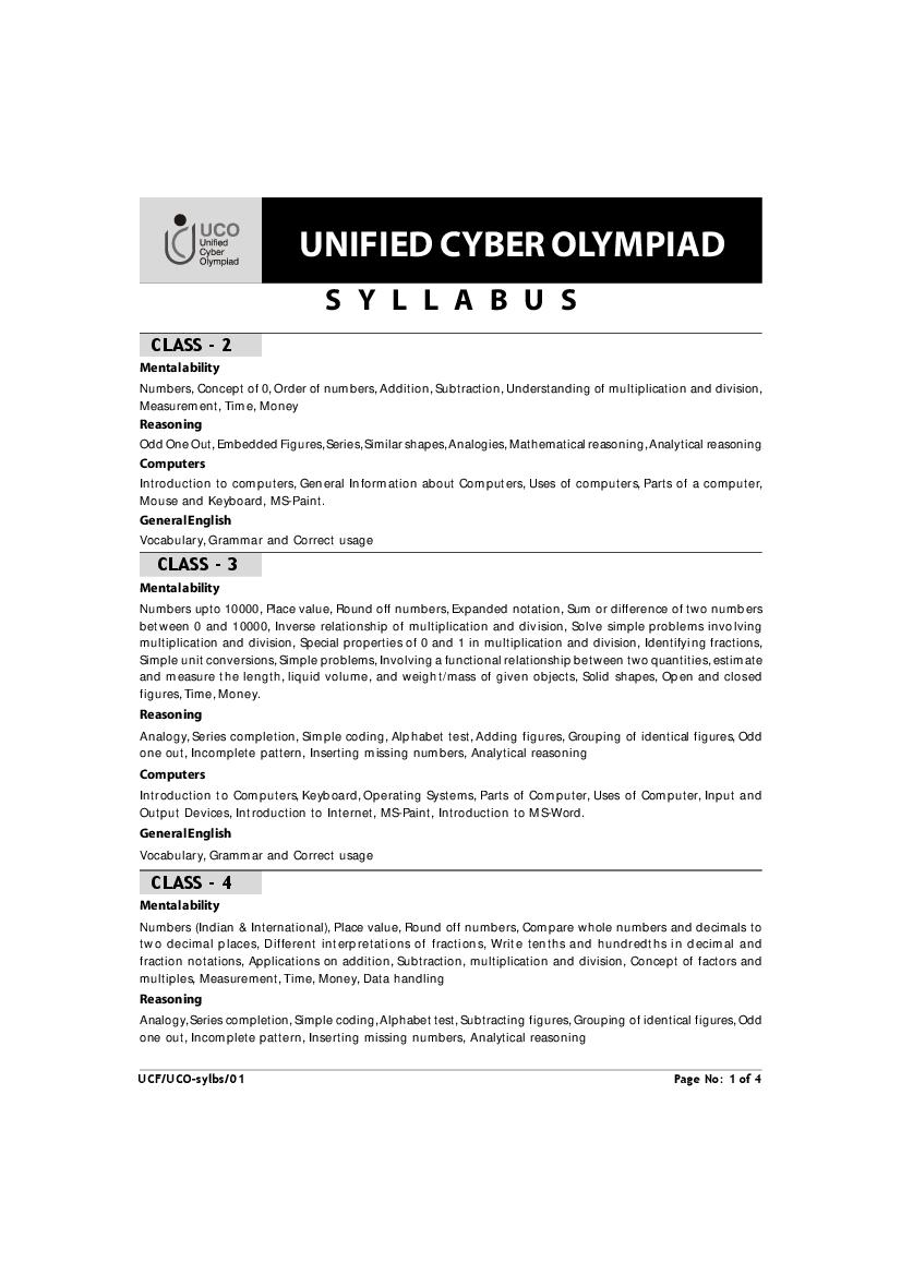 UCO Syllabus 2022 - Page 1