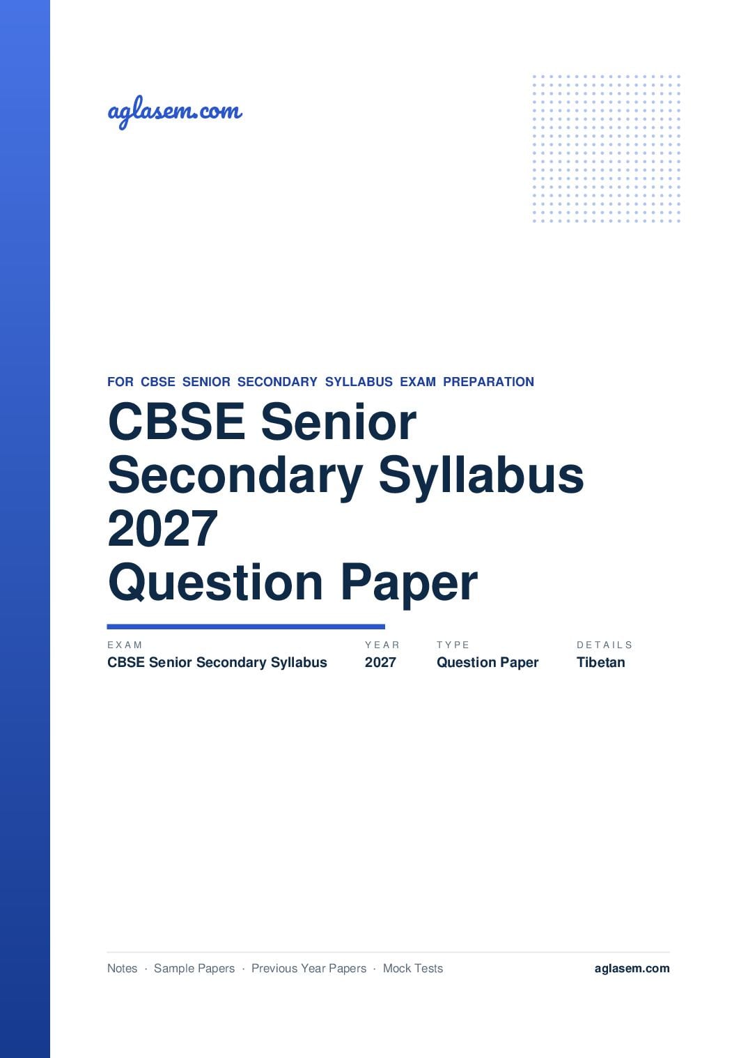 CBSE Senior Secondary Syllabus 2027 Tibetan - Page 1 of 5