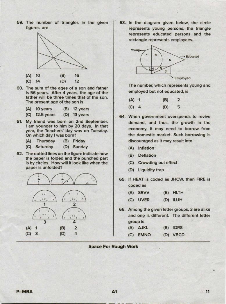 Karnataka PGCET 2020 Question Paper PDF with Answer Key (13 Papers)