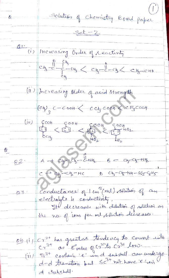 chemistry term 2 paper answer key
