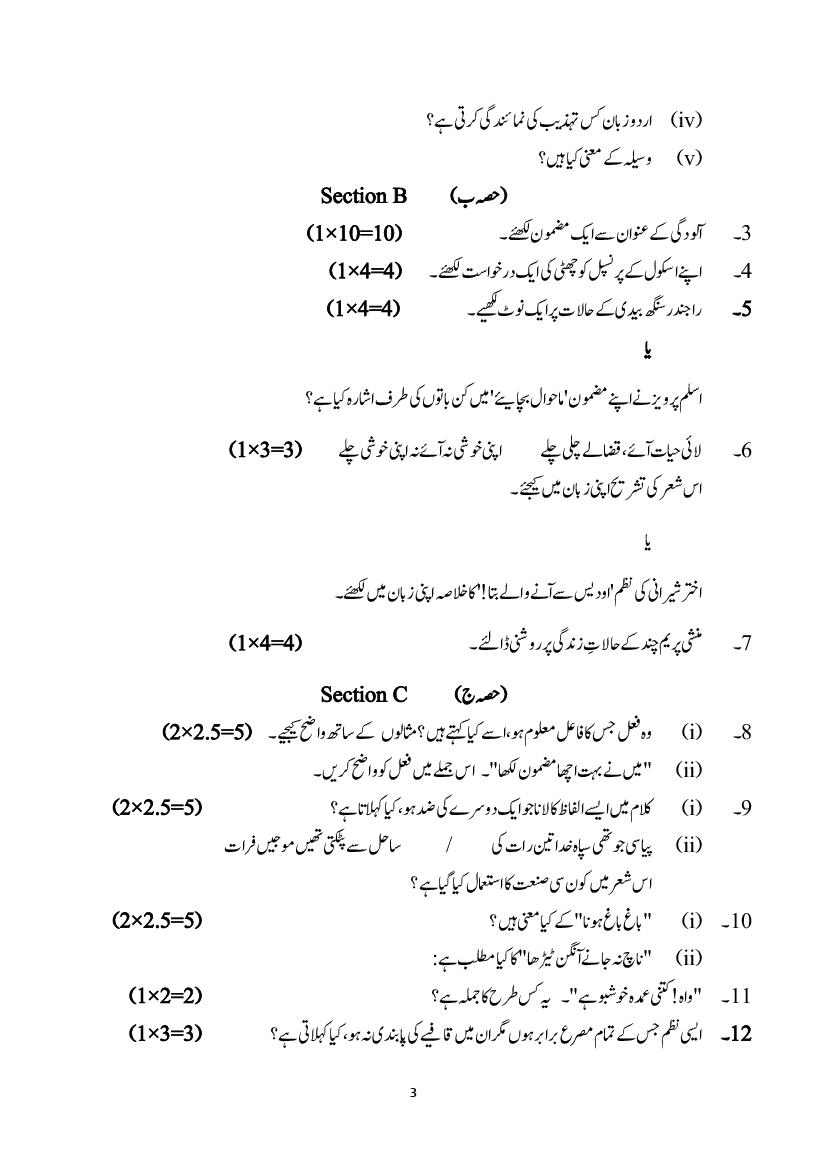 important essay class 10 urdu