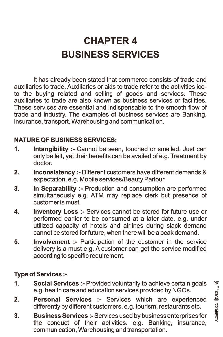 business services class 11 case study questions