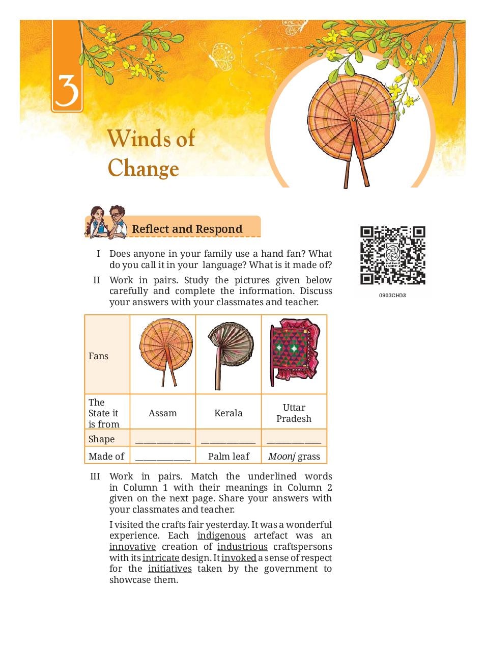 NCERT Book Class 9 English (Kaveri) Chapter 3 Winds of Change - Page 1 of 28