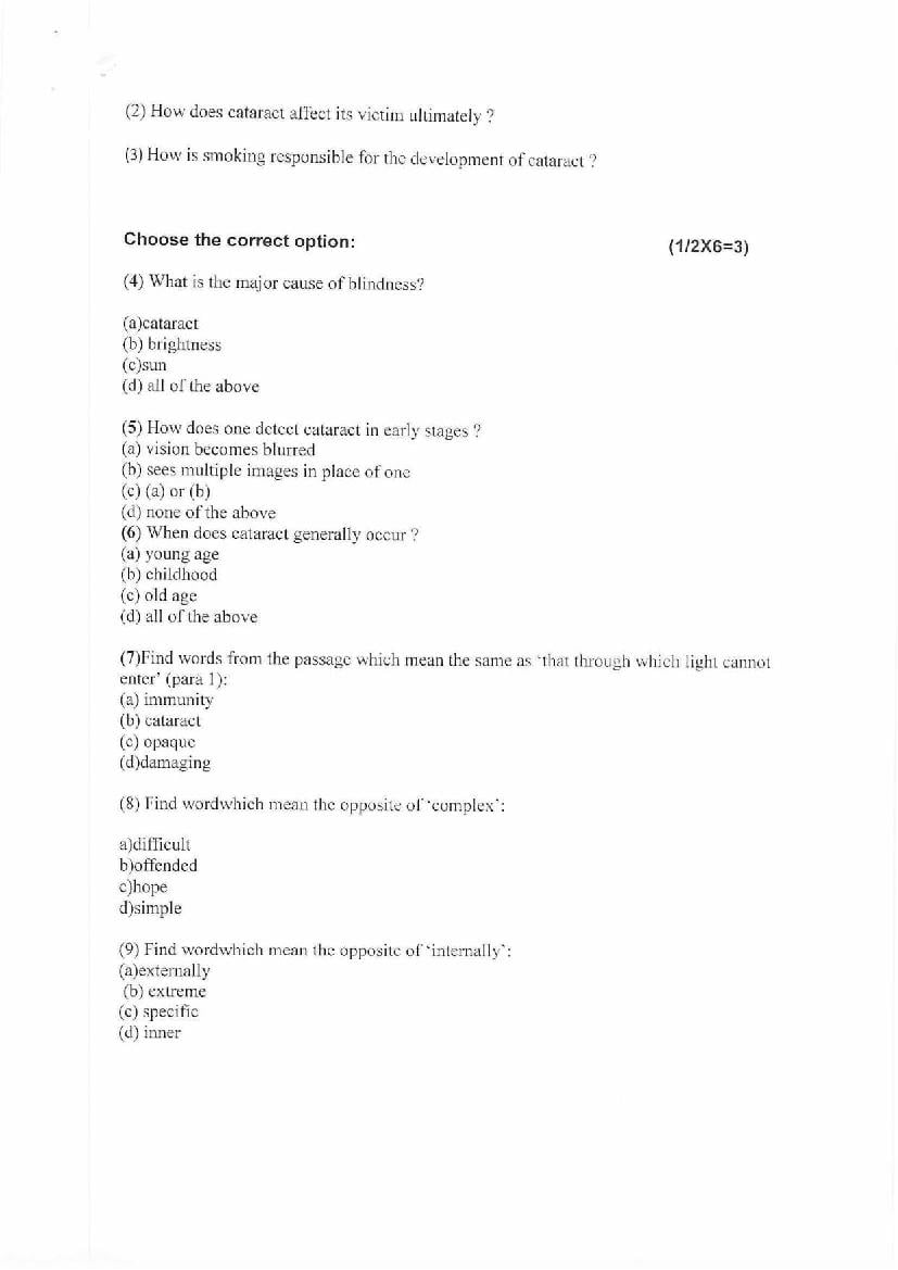 HP Board Class 10 English Model Paper 2023 (PDF) - HPBOSE 10th Sample ...