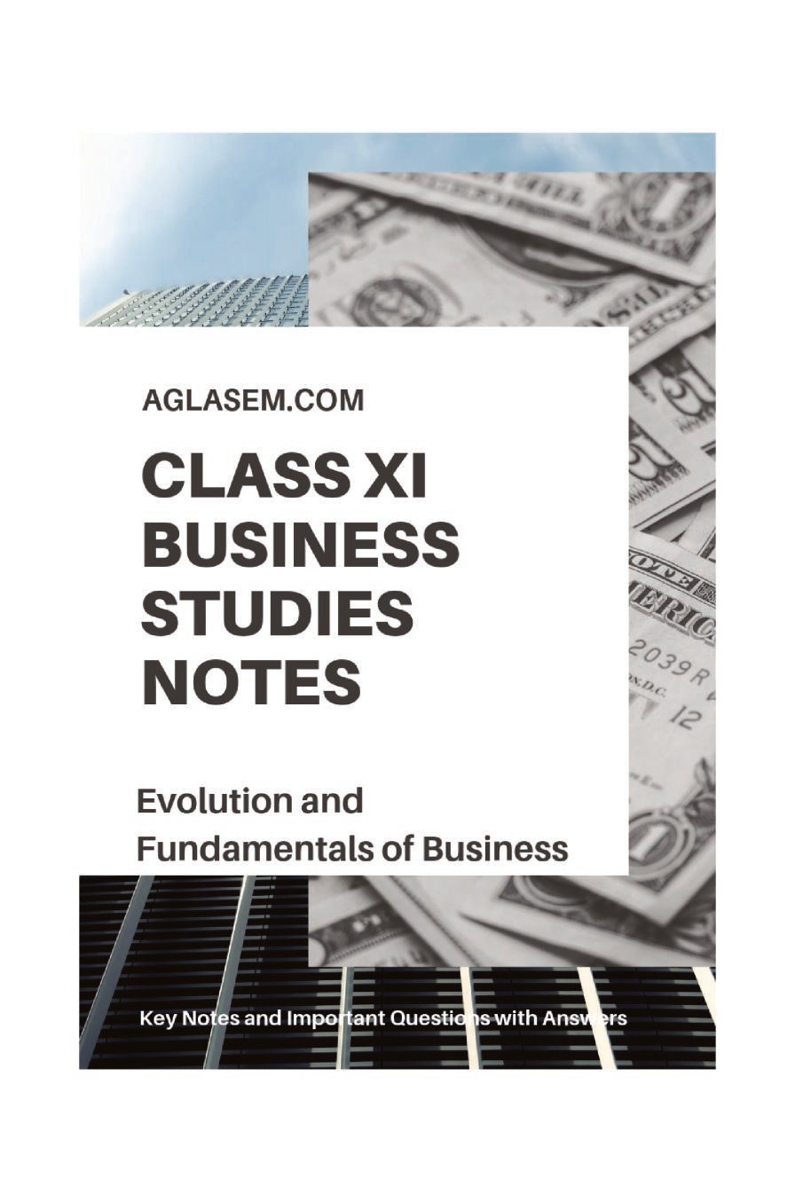Class 11 Business Studies Notes for Evolution and Fundamentals of Business - Page 1