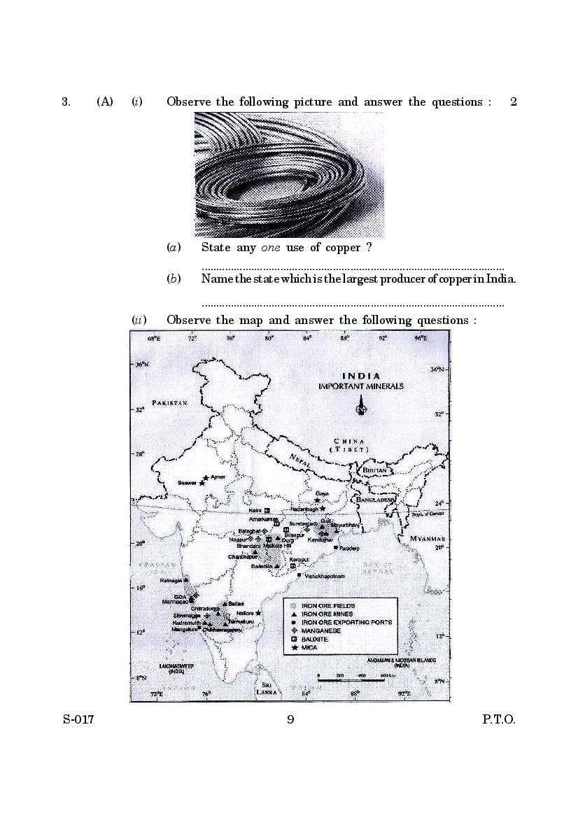 Goa Board Class 10 Question Paper For Geography And Economics Pdf Download Here