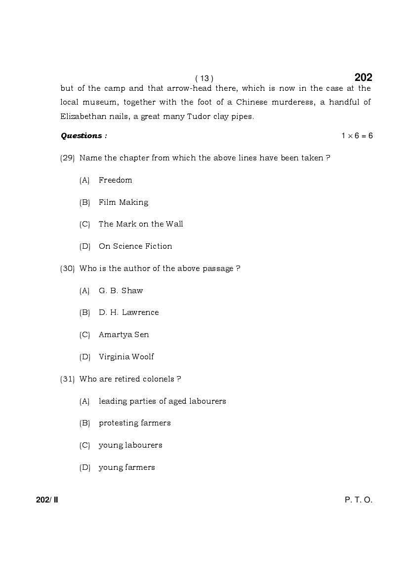 Hbse 12th English Elective Previous Year Question Papers (pdf 