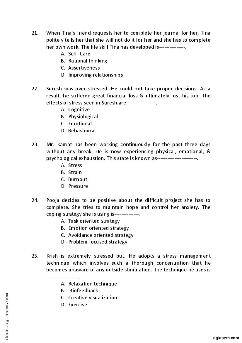 Goa Board Hssc Psychology Model Question Paper 2023 (pdf)