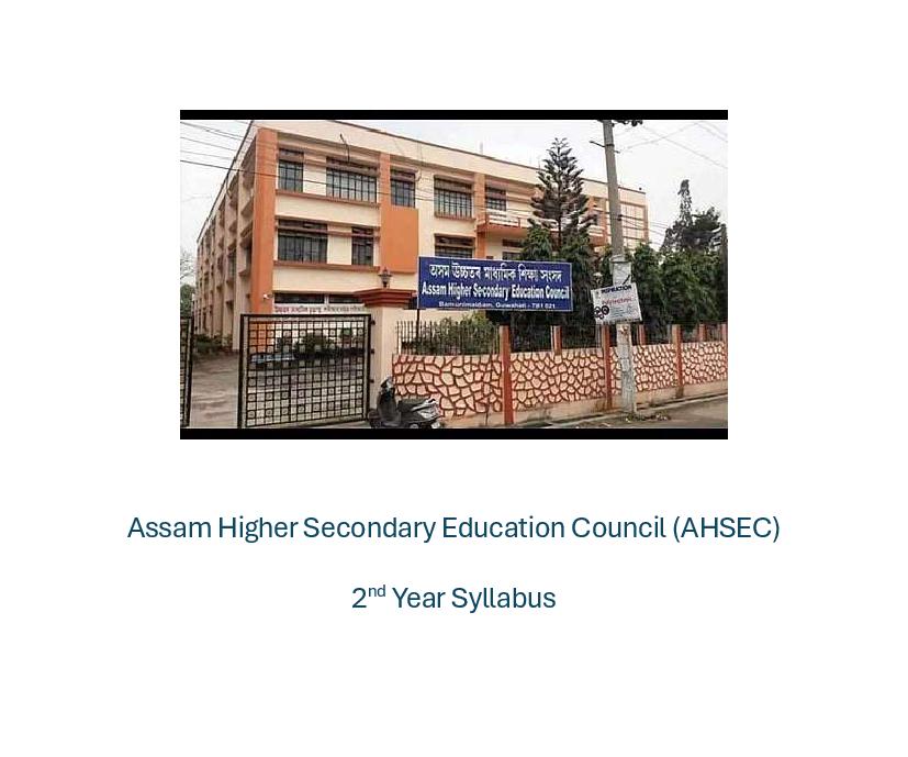 AHSEC HS 2nd Year Syllabus 2026 Sociology - Page 1