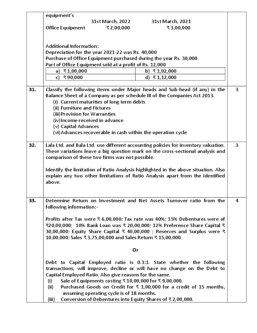 CBSE Class 12 Accountancy Sample Paper 2023 (PDF) - Class 12 ...