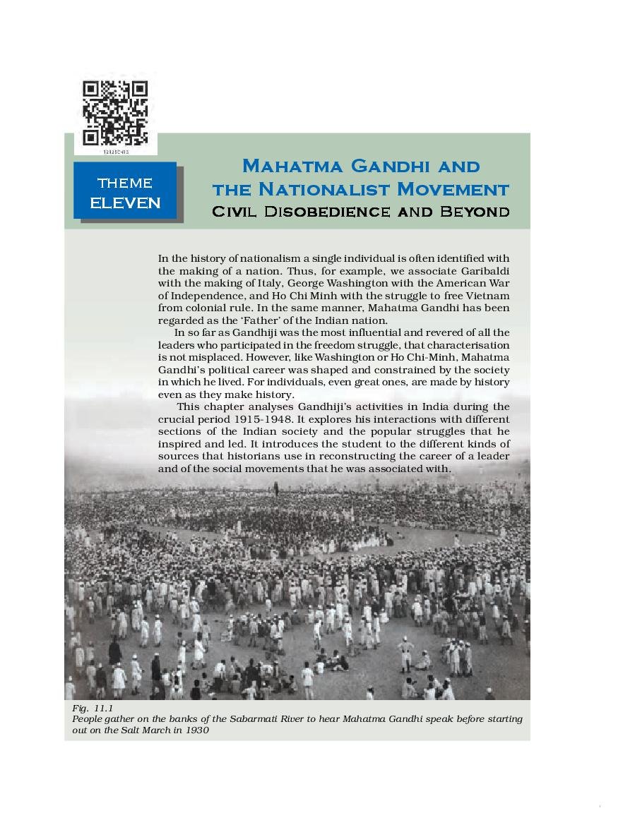 NCERT Book Class 12 History Chapter 11 Mahatma Gandhi and National Movements - Page 1
