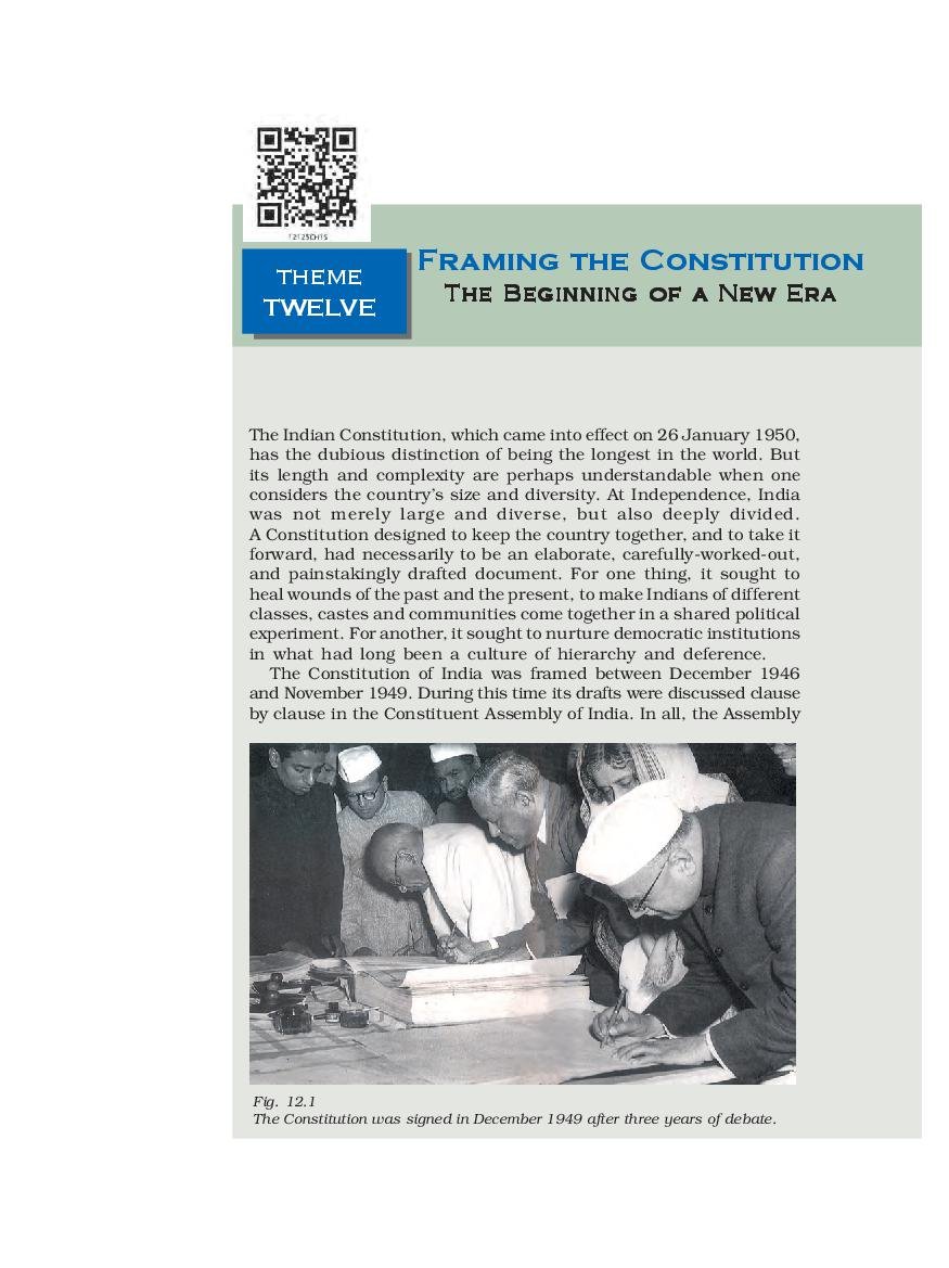 NCERT Book Class 12 History Chapter 12 Framing and the Constitution - Page 1