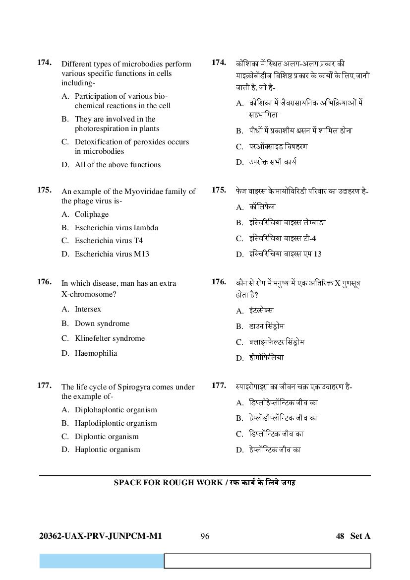 CG PAT PVPT 2023 Question Paper PDF (PCMB and Agriculture)
