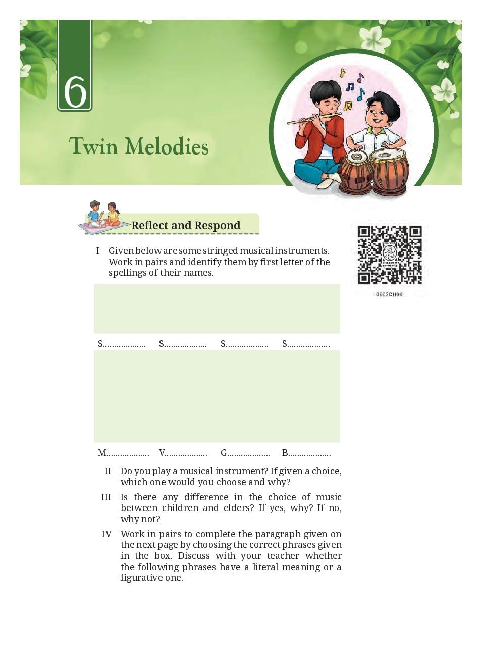 NCERT Book Class 9 English (Kaveri) Chapter 6 Twin Melodies - Page 1 of 34