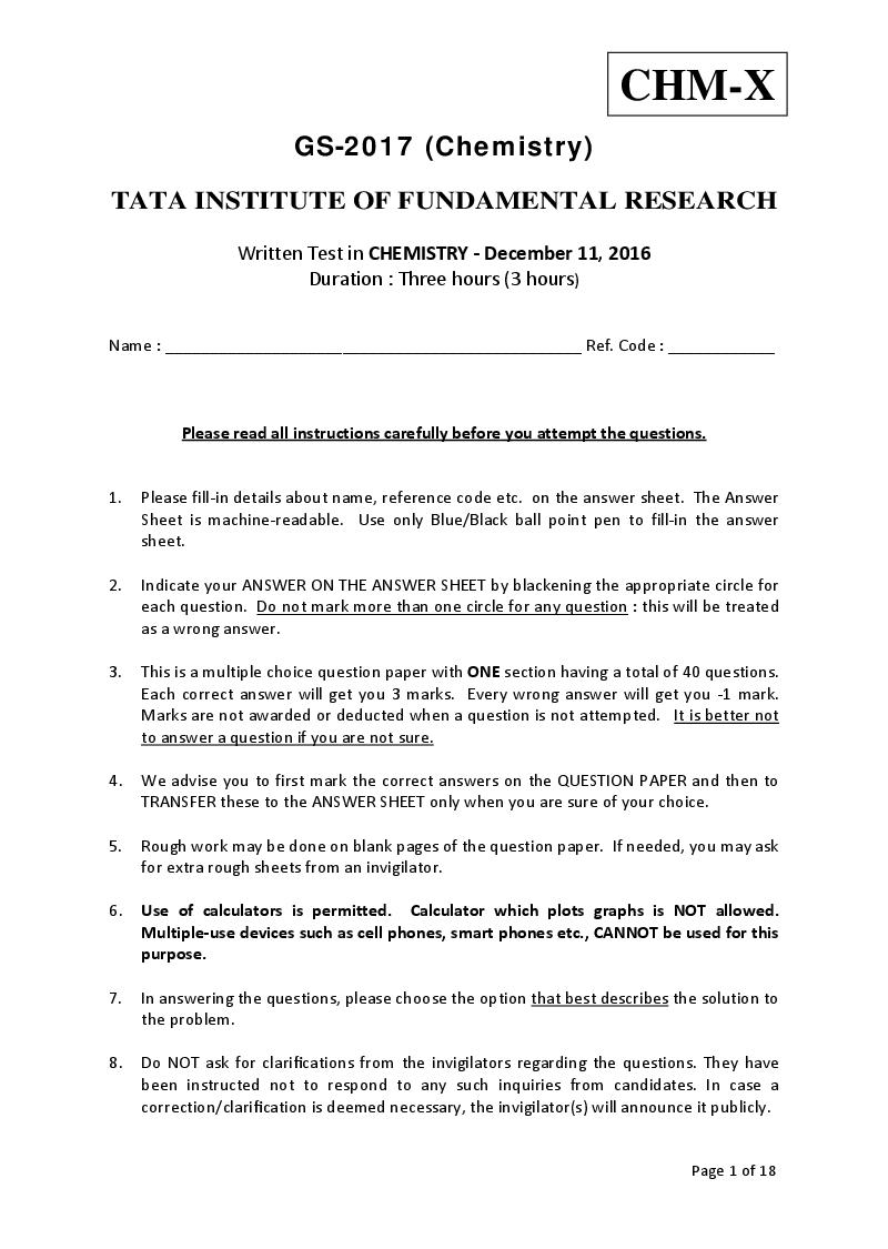 tifr phd question paper