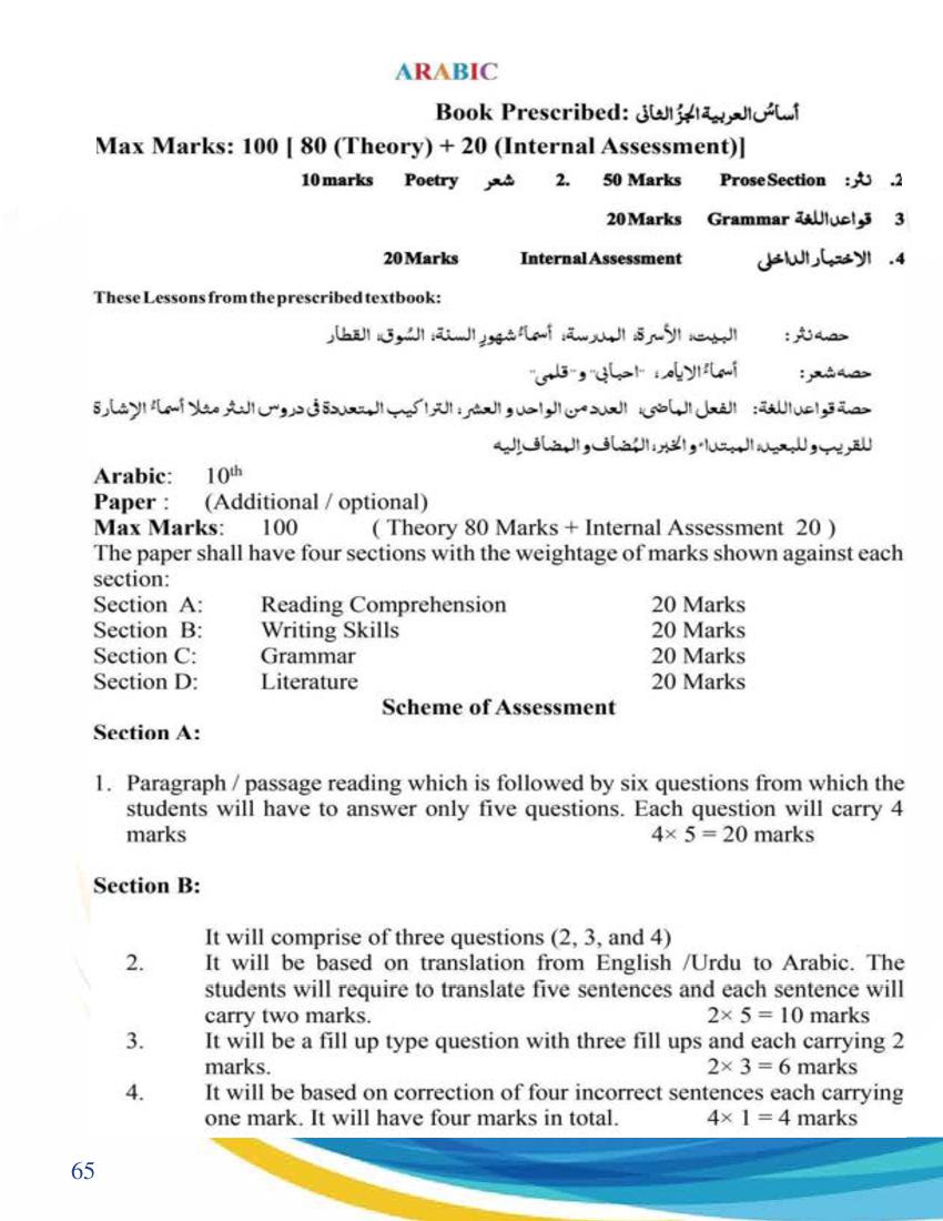 JKBOSE Class 10th Syllabus 2024 PDF Jammu And Kashmir Board 