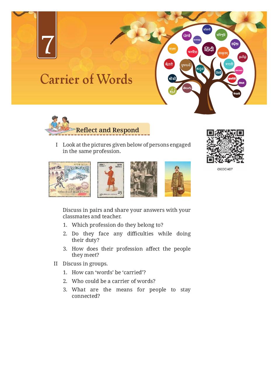 NCERT Book Class 9 English (Kaveri) Chapter 7 Carrier of Words - Page 1 of 28