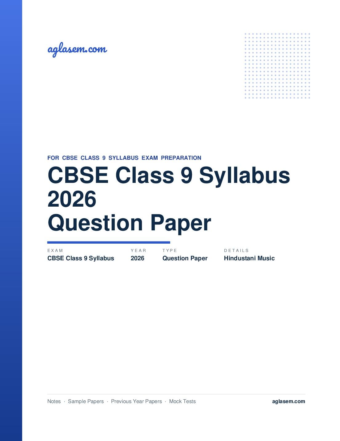 CBSE Class 9 Syllabus 2026 Hindustani Music - Page 1 of 22