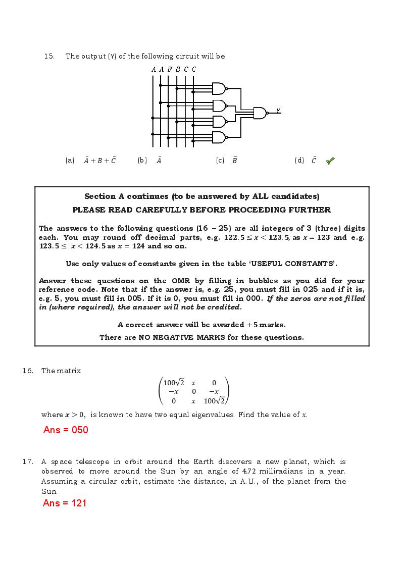 TIFR GS 2017 Question Paper PDF (Physics, Chemistry, Maths, Bio, CS)