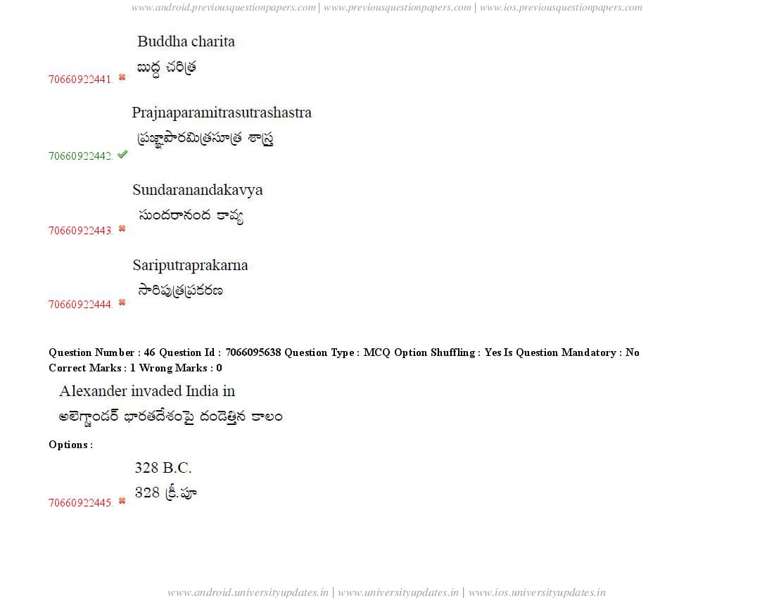 TS CPGET 2020 Question Paper PDF (51 Papers, Answers Ticked)