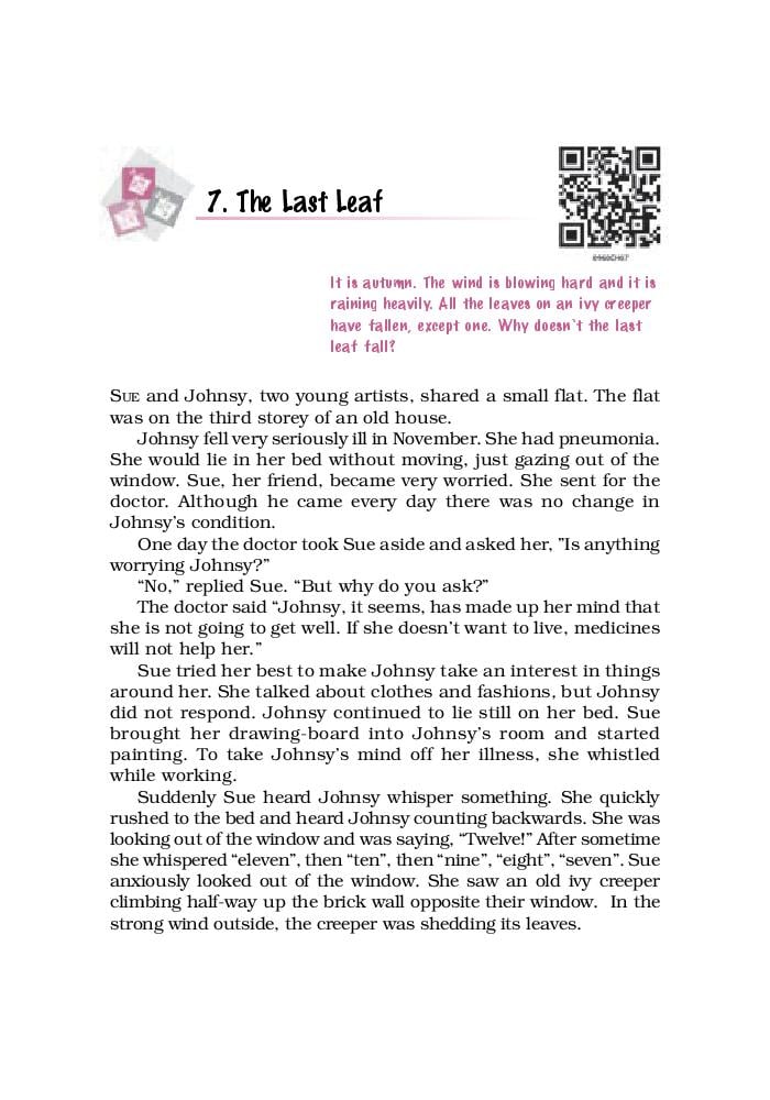 NCERT Book Class 9 English (Moments) Chapter 7 The Last Leaf - Page 1