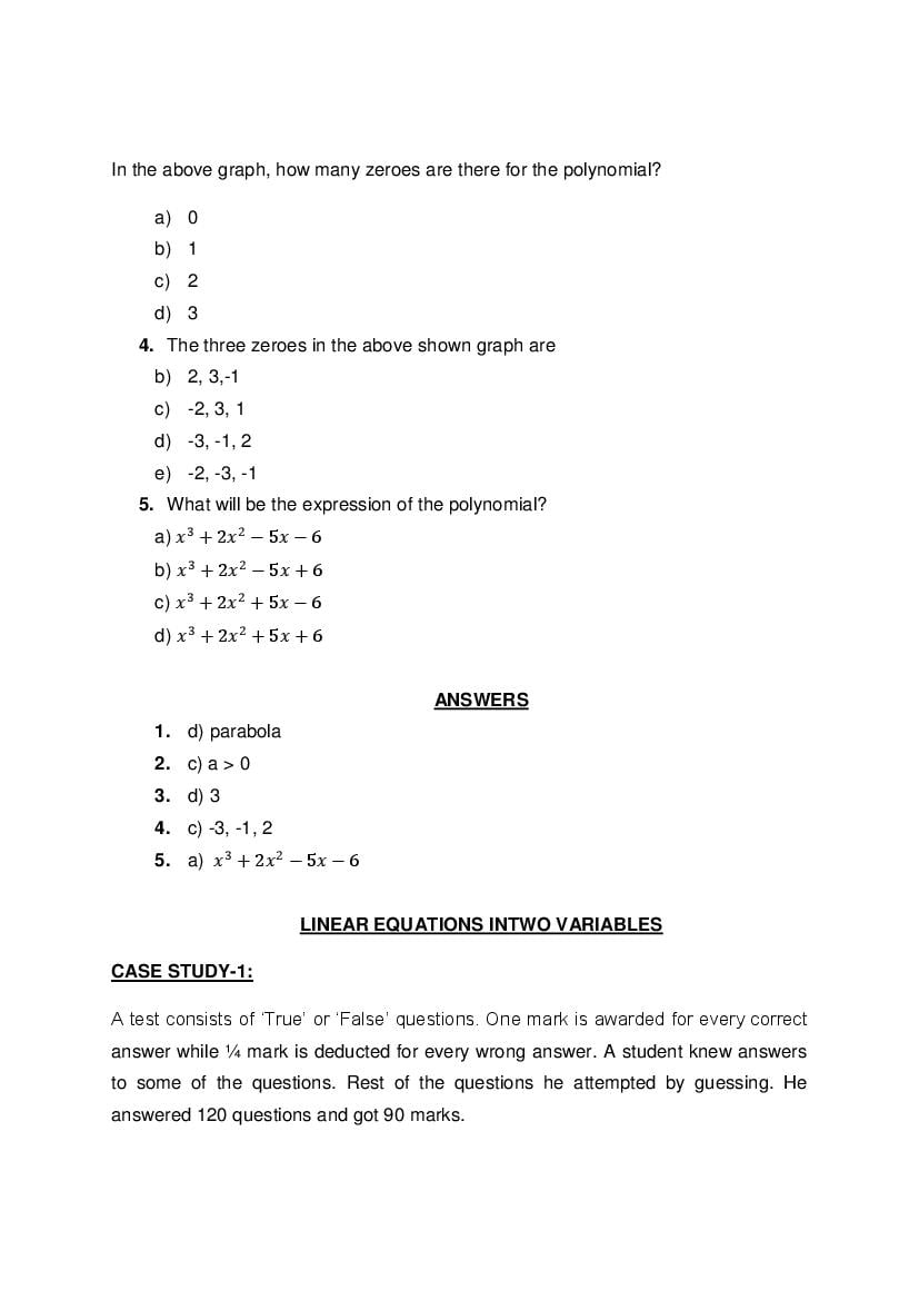 CBSE Class 10 Mathematics Question Bank (PDF) – Official CBSE Question Bank