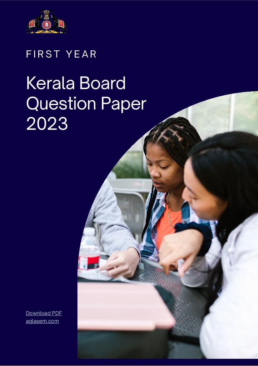 Kerala Plus One Question Paper 2023 Economics - Page 1